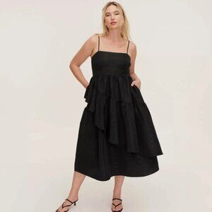 kate spade x Target Tiered Ruffle Midi Tank Dress‎ Large Black